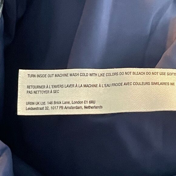 Free People FP Movement Indigo Patch Printed All Prepped Bib Overalls Blue White - Picture 12 of 15